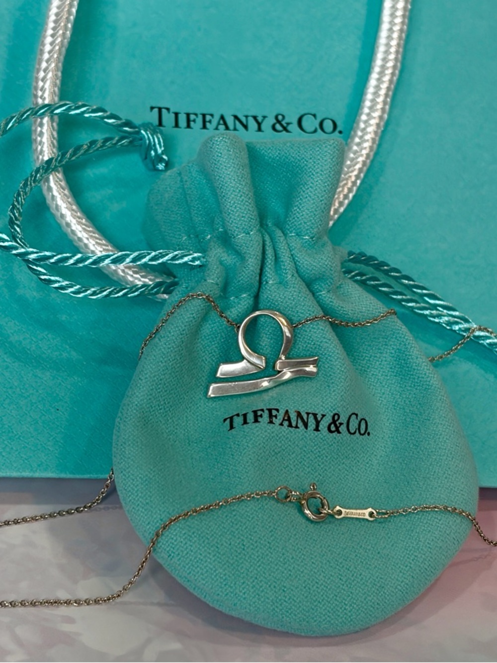 ♎️Tiffany & Co. Libra Zodiac Paloma Picasso Sterling 925 Pendant Necklace✨️